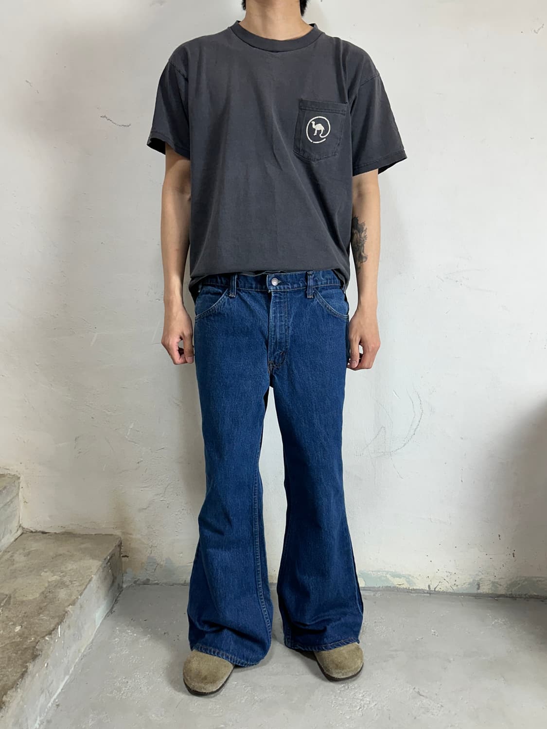 80's USA Made 빈티지 리바이스 684 벨바텀 부츠컷 체인스티치 상품이미지4