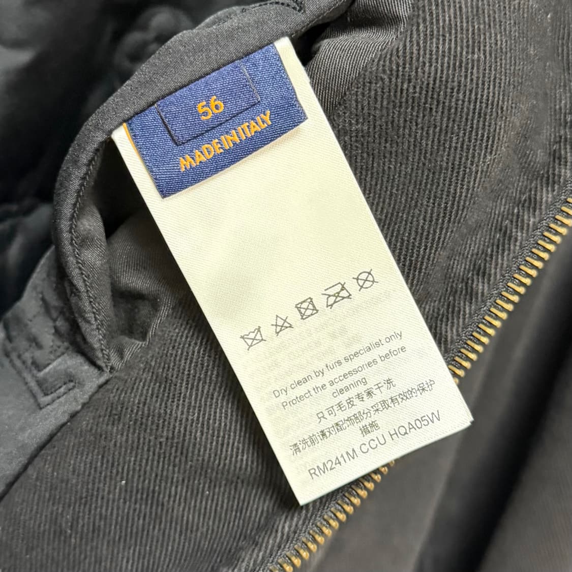 [미사용/56] 루이비통 모노그램 데님 퍼 후드 블랙 자켓 상품이미지6