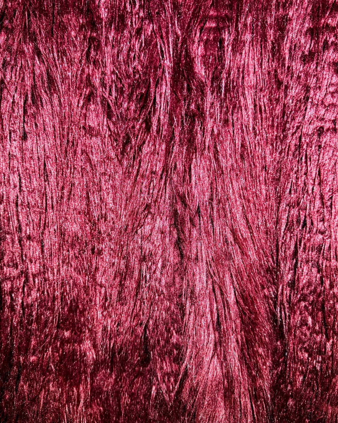 Burgundy long hair fur jacket 상품이미지10