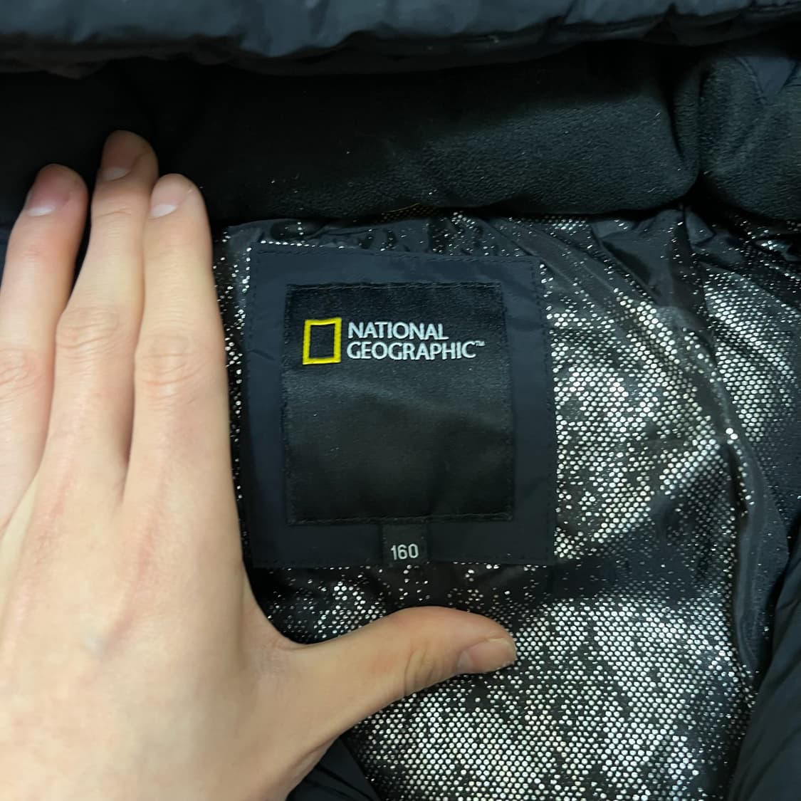 내셔널지오그래픽 키즈 와펜 구스다운 후드 롱패딩 160 상품이미지6
