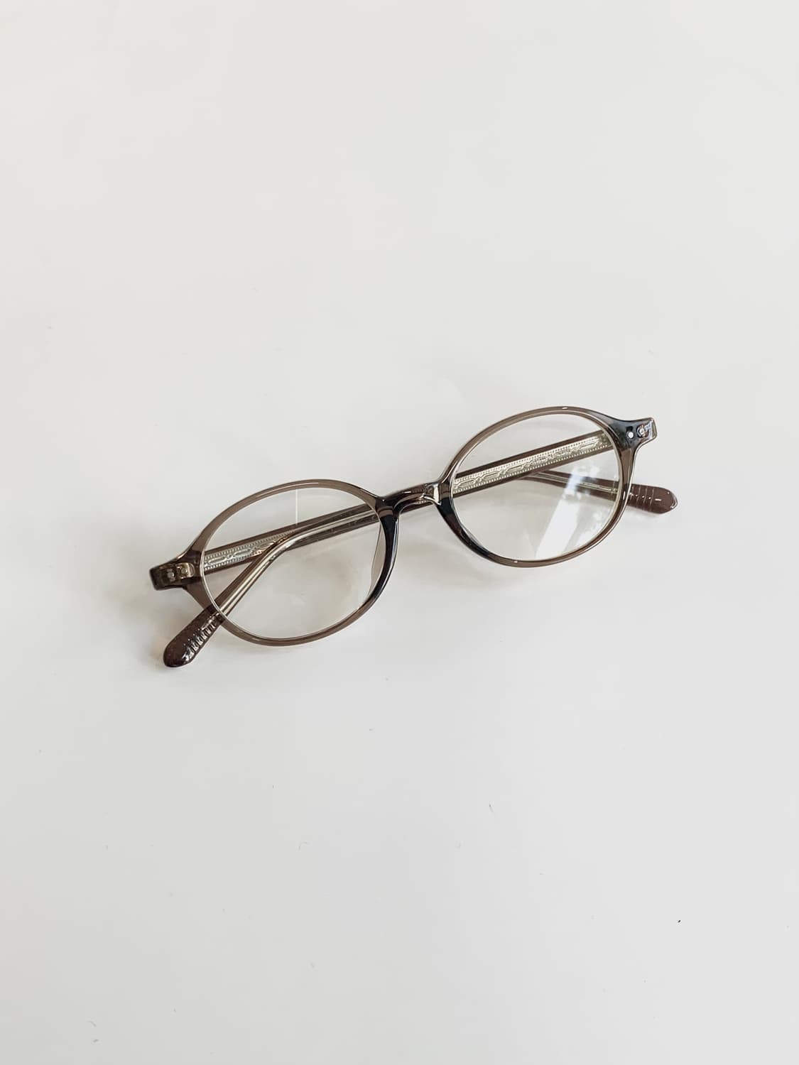 빈티지 타원형 레트로안구 뿔테 연브라운 331 상품이미지1