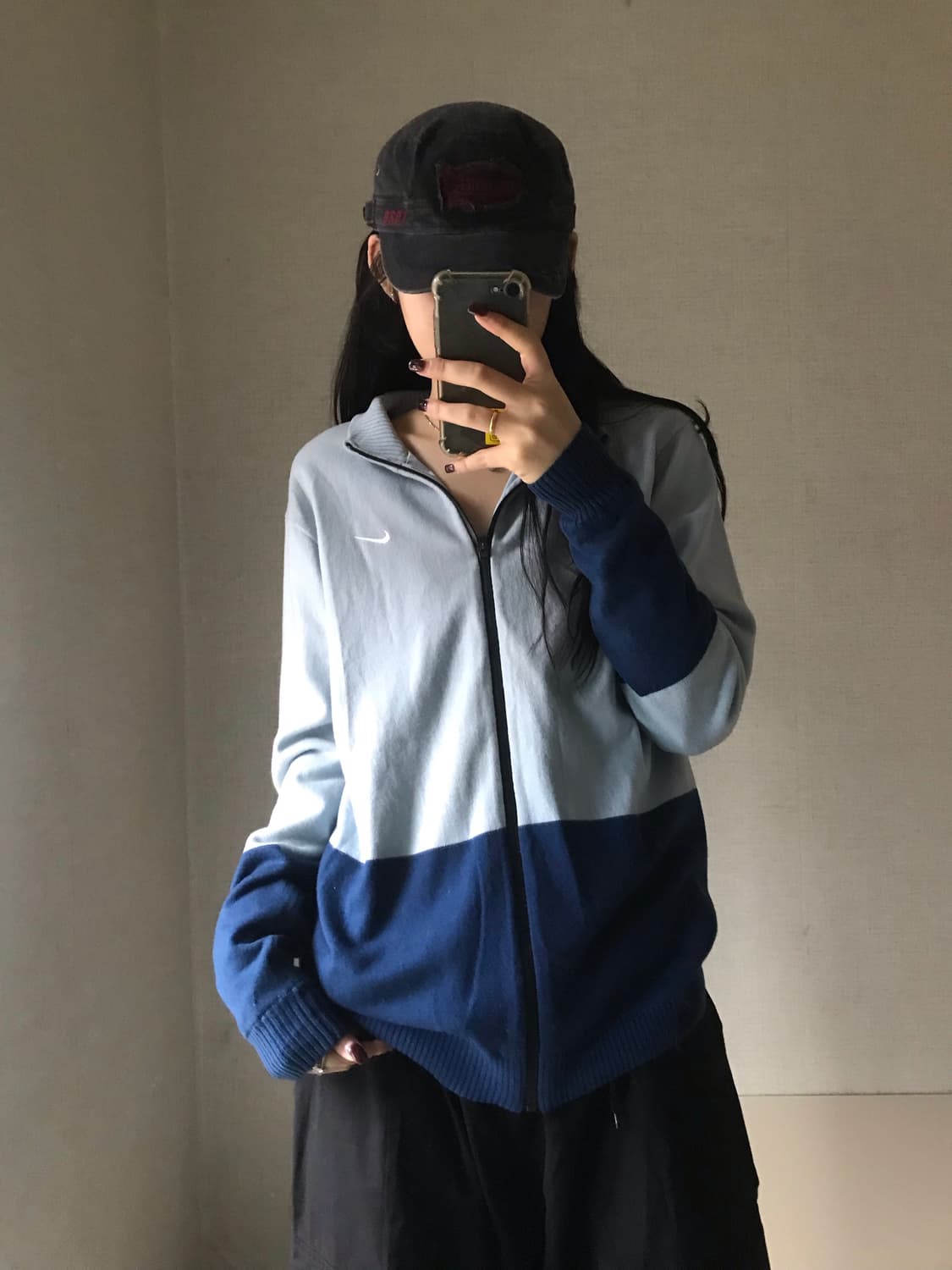 나이키 연하늘 니트집업 상품이미지2