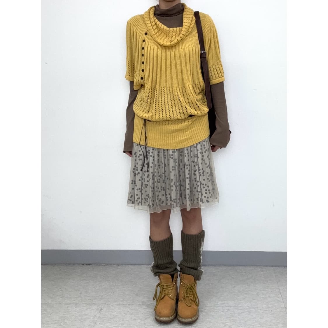 빈티지 데드스탁 도트 샤스커트 상품이미지1