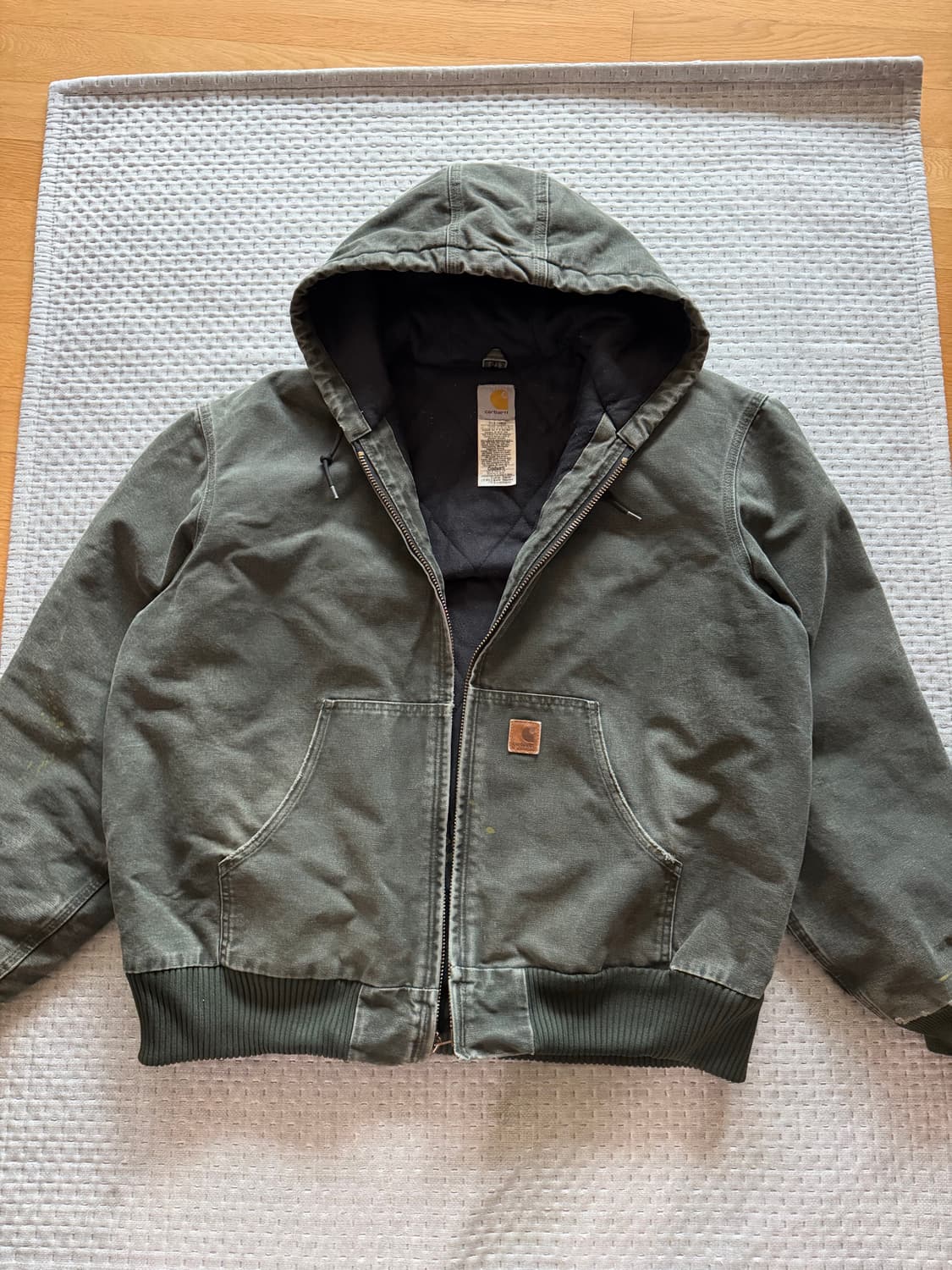 [XL] 칼하트 j130 샌드스톤 덕 액티브 자켓 모스 상품이미지2