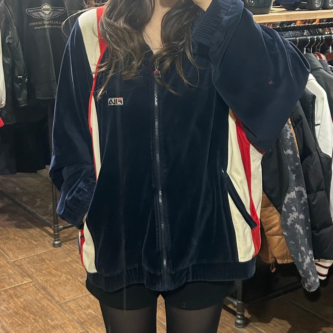 [HI] 휠라 FILA 벨벳져지 네이비 상품이미지3