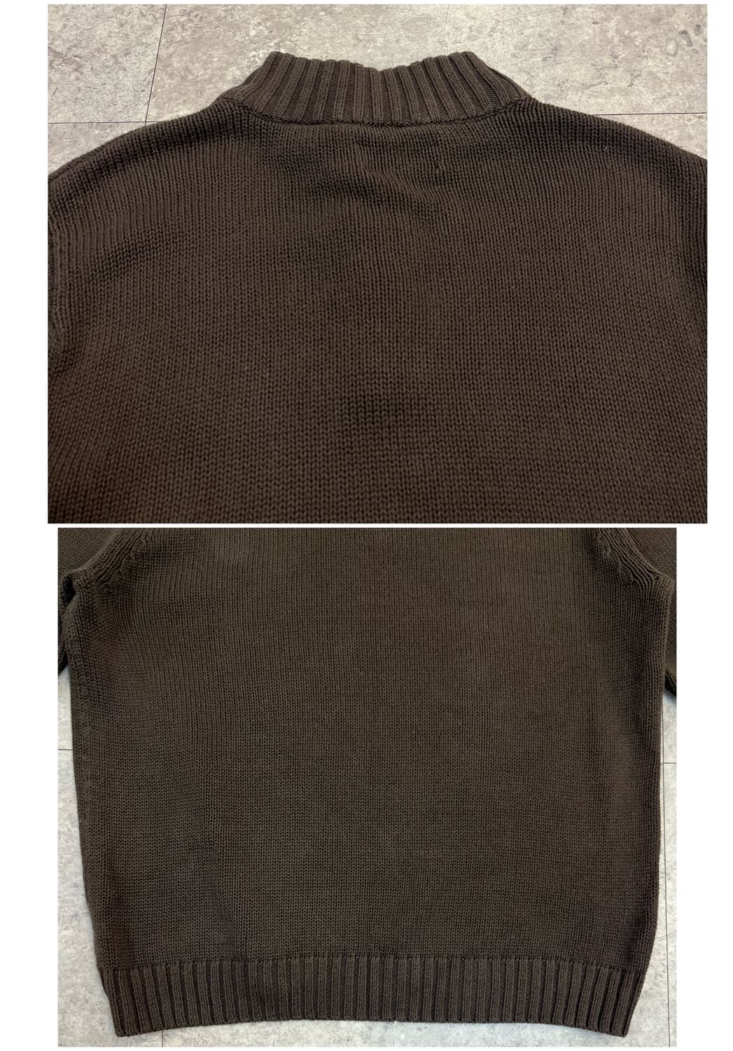 폴로 랄프로렌 챕스 반집업 니트 브라운 XL #csz4031 상품이미지8