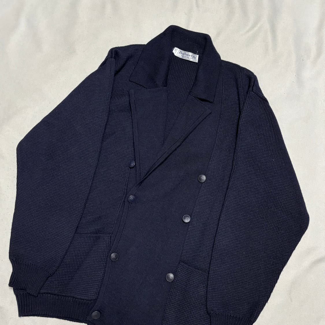 S 버버리 더블 브레스티드 네이비 니트 가디건 상품이미지1