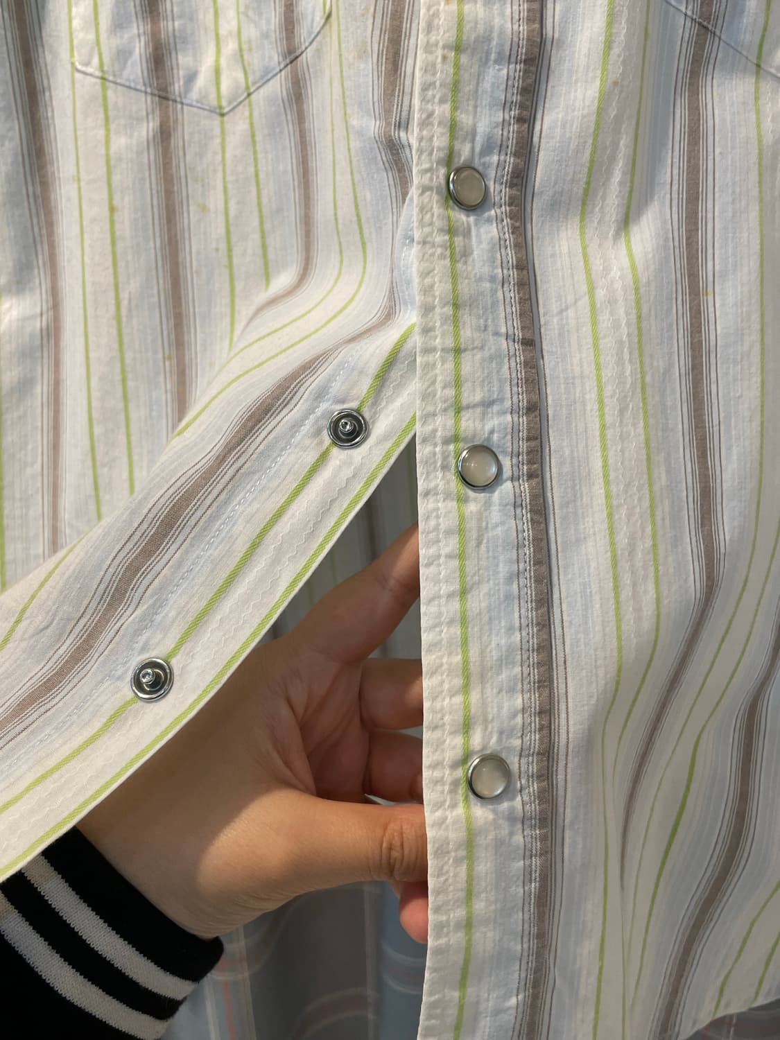 일본빈티지 스트라이프 웨스턴셔츠 상품이미지5