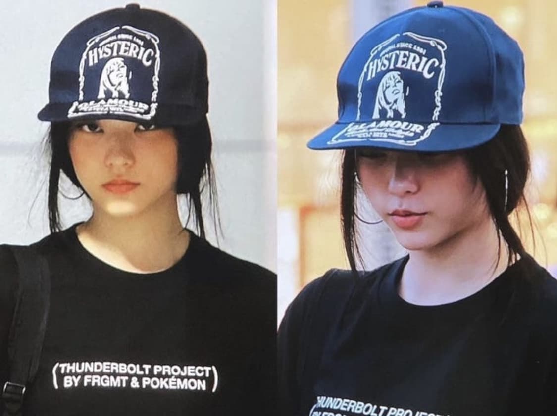 히스테릭글래머 HYS 위스키 자수 캡 블랙 모자 뉴진스 해린 상품이미지2