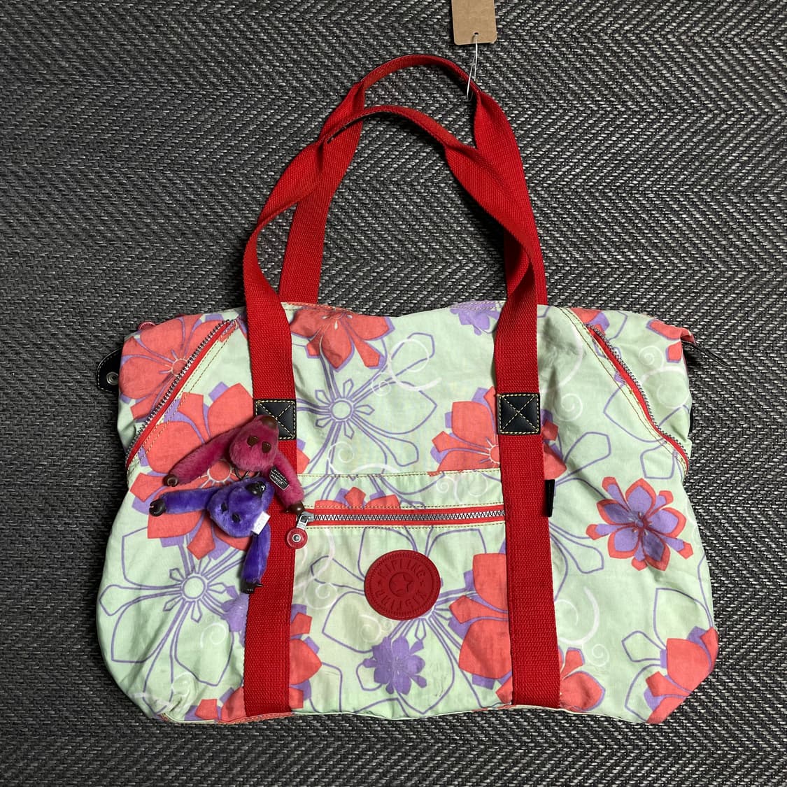 00s 키플링 y2k 더블 키링 플라워 토트백o 5177 상품이미지1