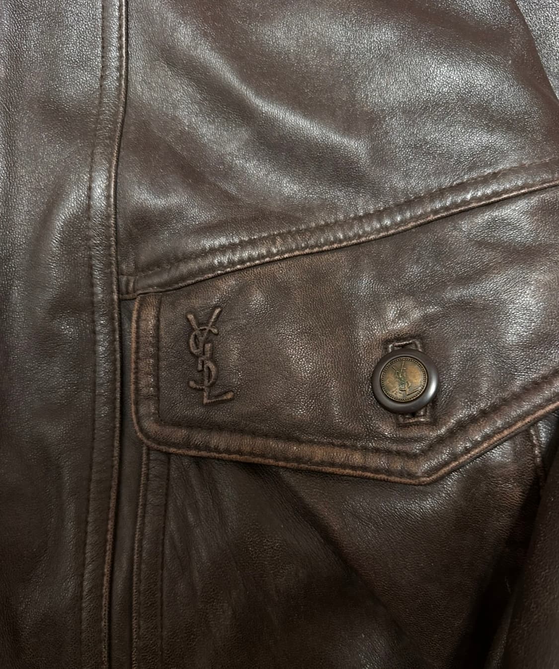 YSL 입생로랑 양가죽 봄버 블루종 자켓 상품이미지4