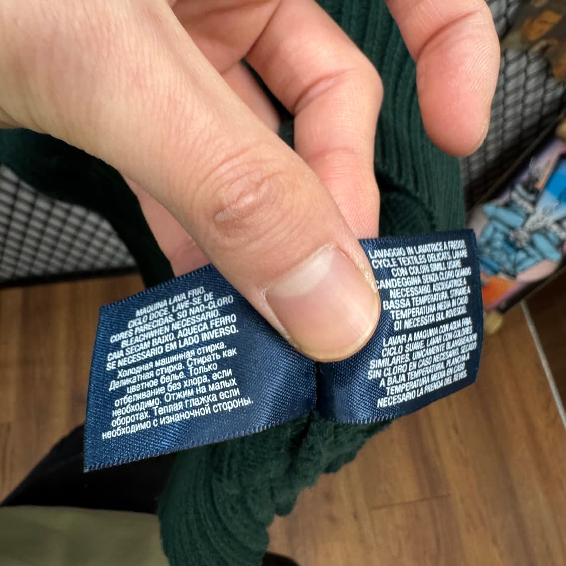 폴로 랄프로렌 케이블 니트 퍼플 포니 로고 포인트 딥그린 상품이미지7