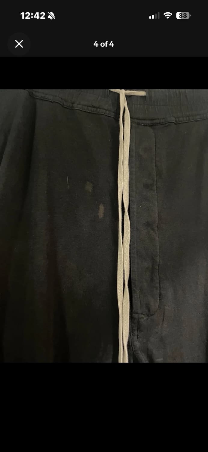 릭오웬스 드로우스트링 팬츠 (DS) 블랙 상품이미지4