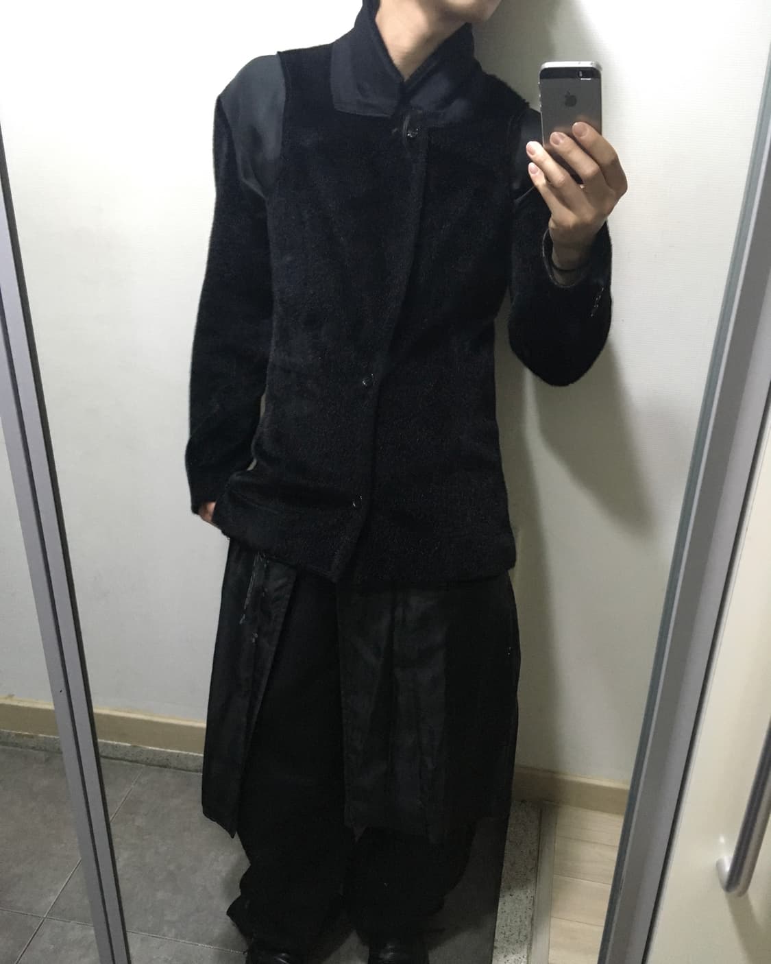 꼼데가르송 옴므 플러스 19FW 퍼 베스트 레이어드 코트 상품이미지3