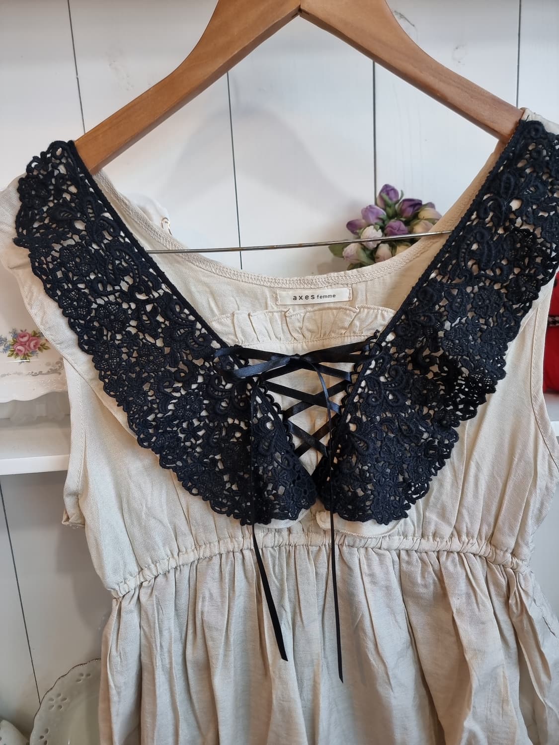 axes femme 레이스 카라 원피스 상품이미지2