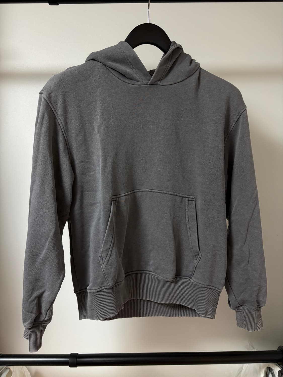 Gu 워시드 쇼트 후드티 그레이 상품이미지1