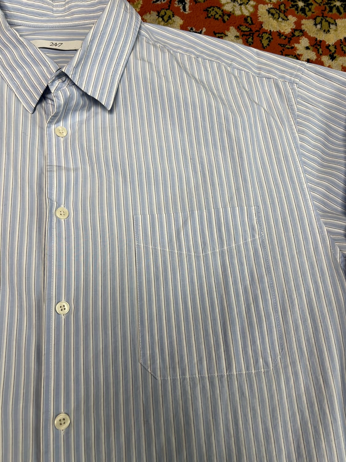 [XL] 24/7 블루 스트라이프 셔츠 상품이미지4