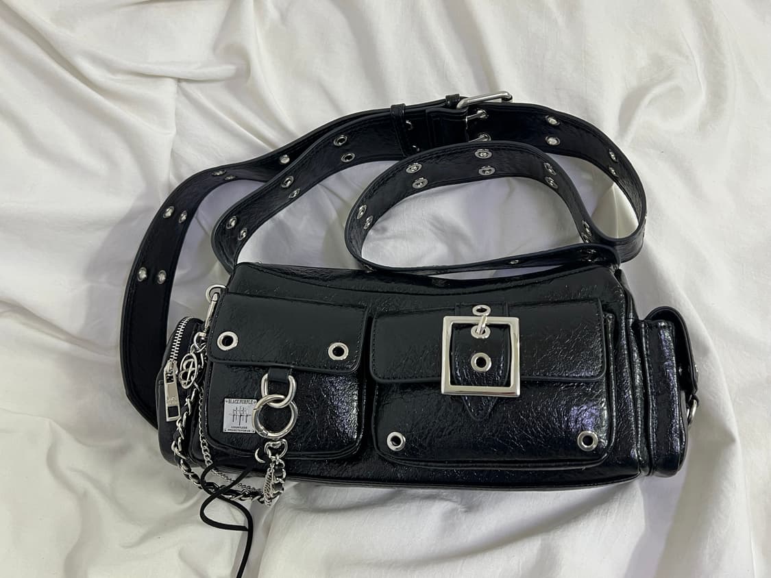 블랙퍼플 미니 포트리스백 블랙 상품이미지4