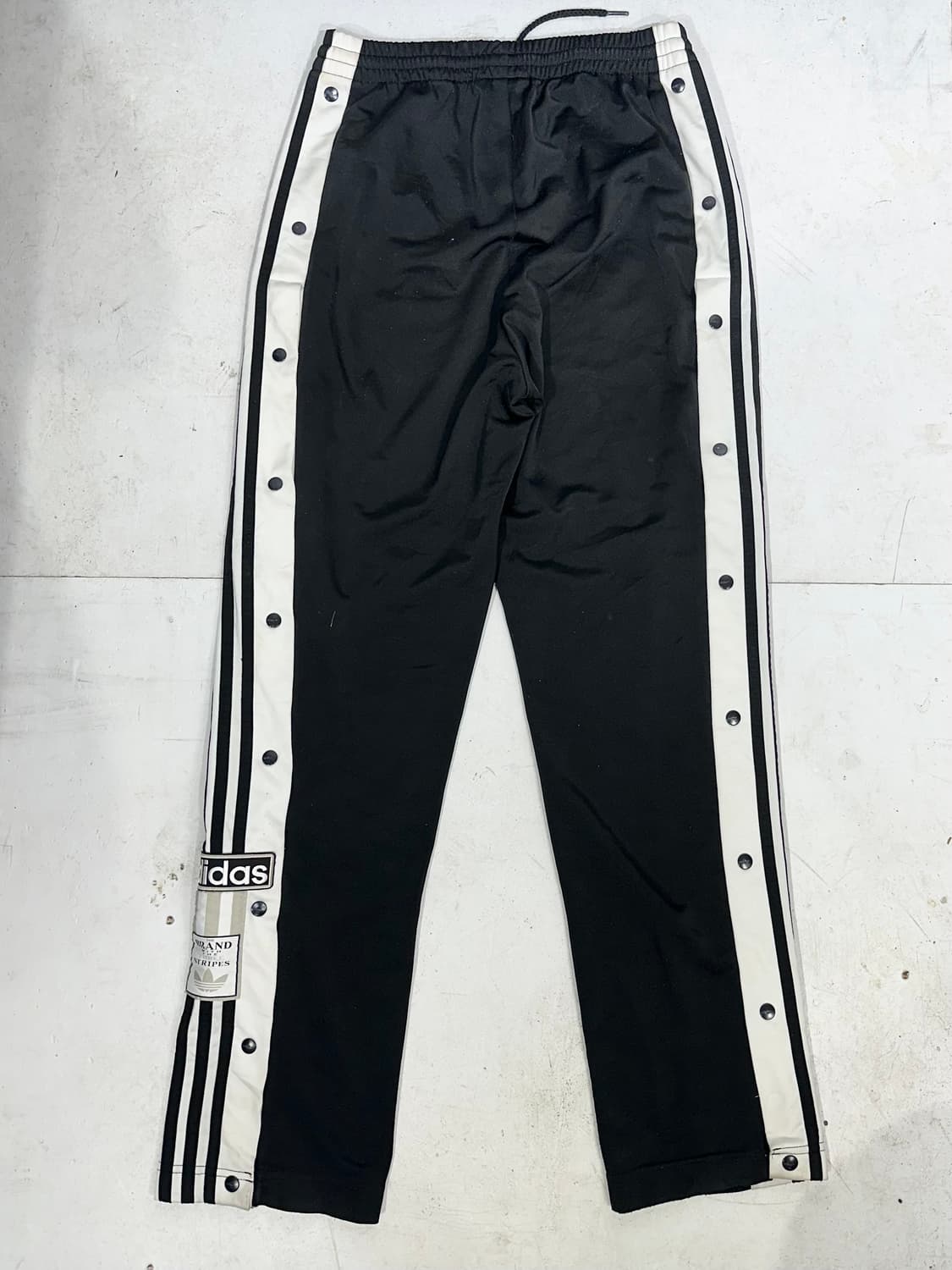 아디다스 블랙 사이드 버튼 스냅 단추 와이드 팬츠 추리닝 트레이닝 팬츠 상품이미지5