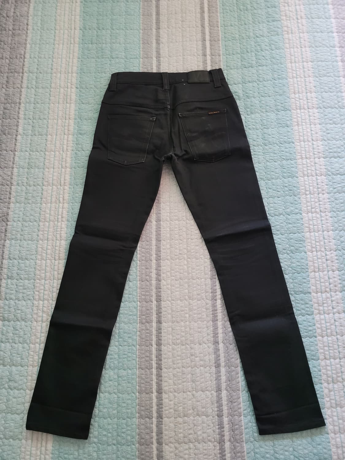 누디진 nudie jean 씬핀 드라이다크마인드 블랙코팅진 30사이즈 상품이미지5