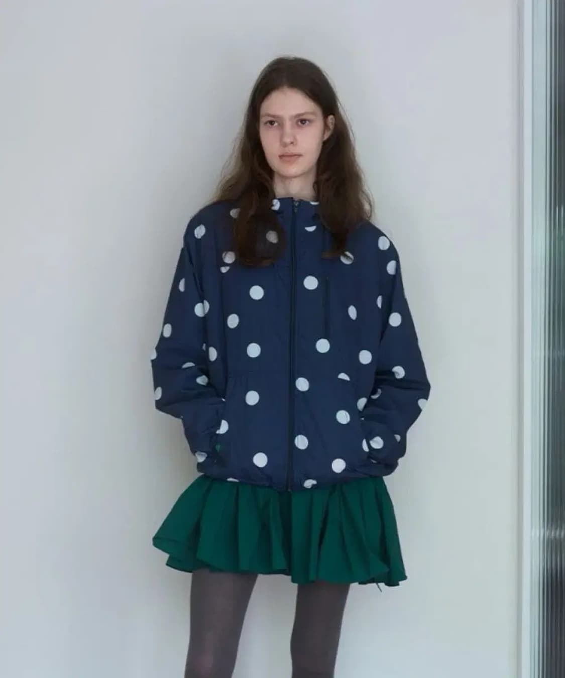 노컨텐츠 도트 바람막이 상품이미지1