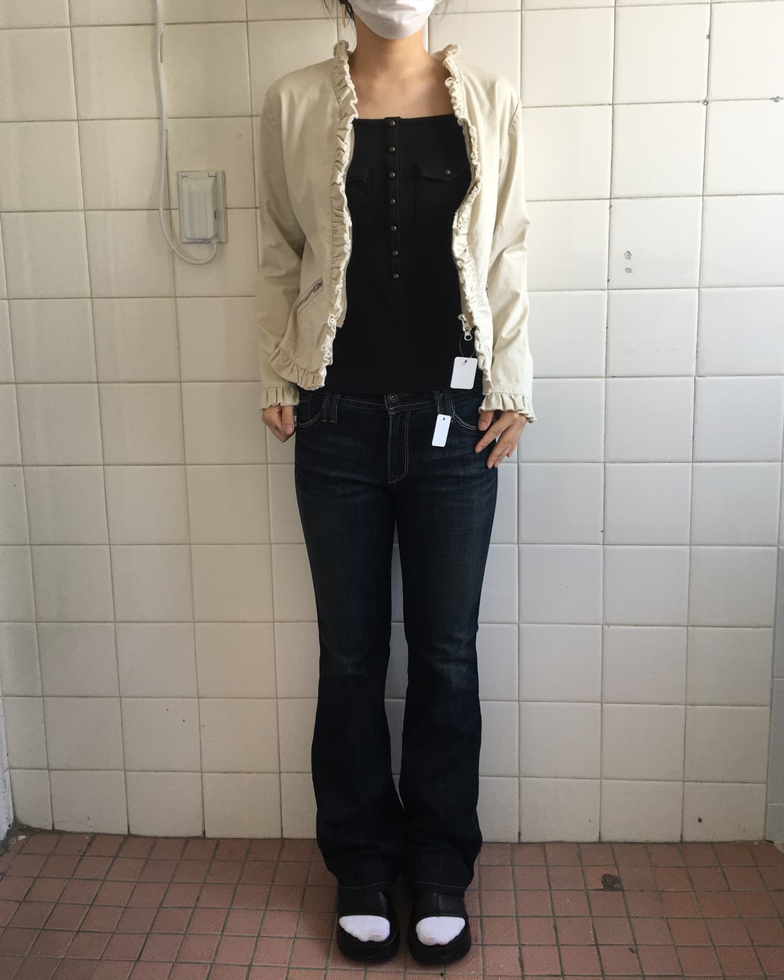 Frill point zip up jacket 상품이미지5