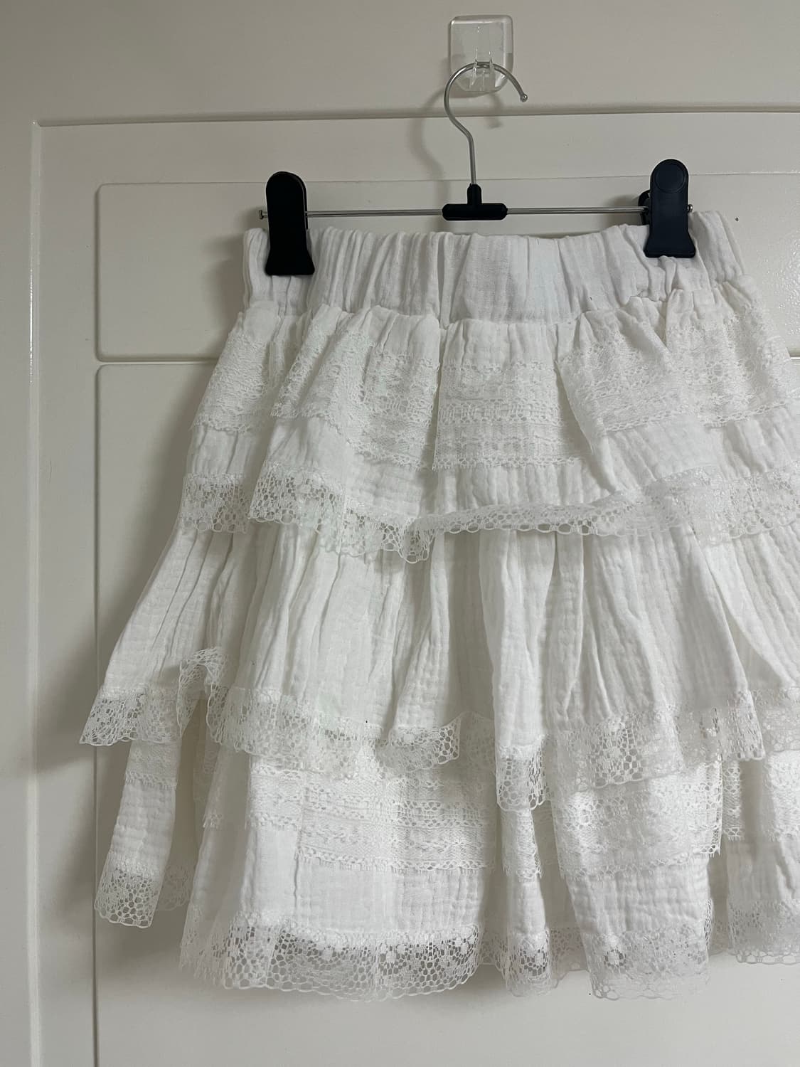 lace cancan skirt - white 상품이미지3