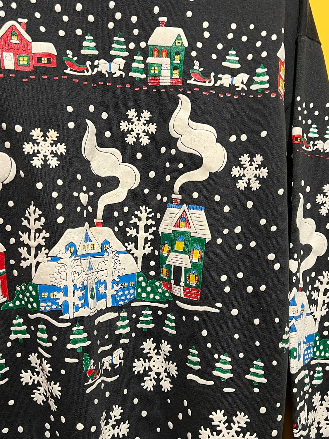 80s [L] 크리스마스 빌리지 그랜마 홀리데이 빈티지 스웻셔츠 상품이미지7