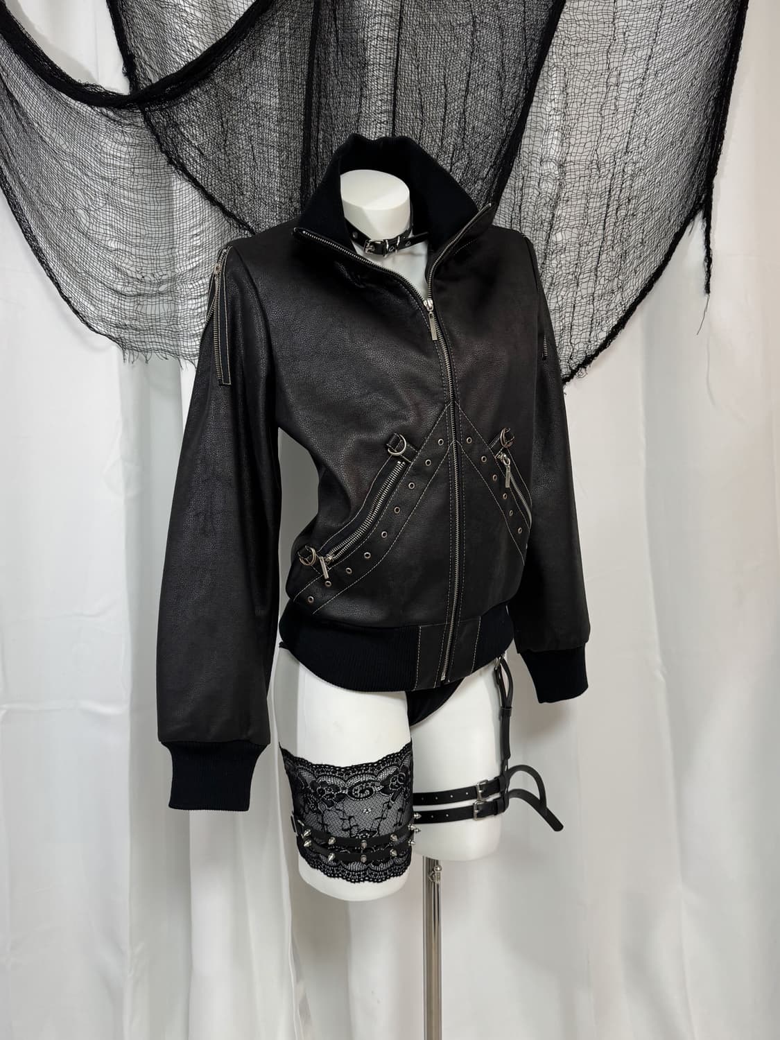 leather detail jacket 상품이미지1