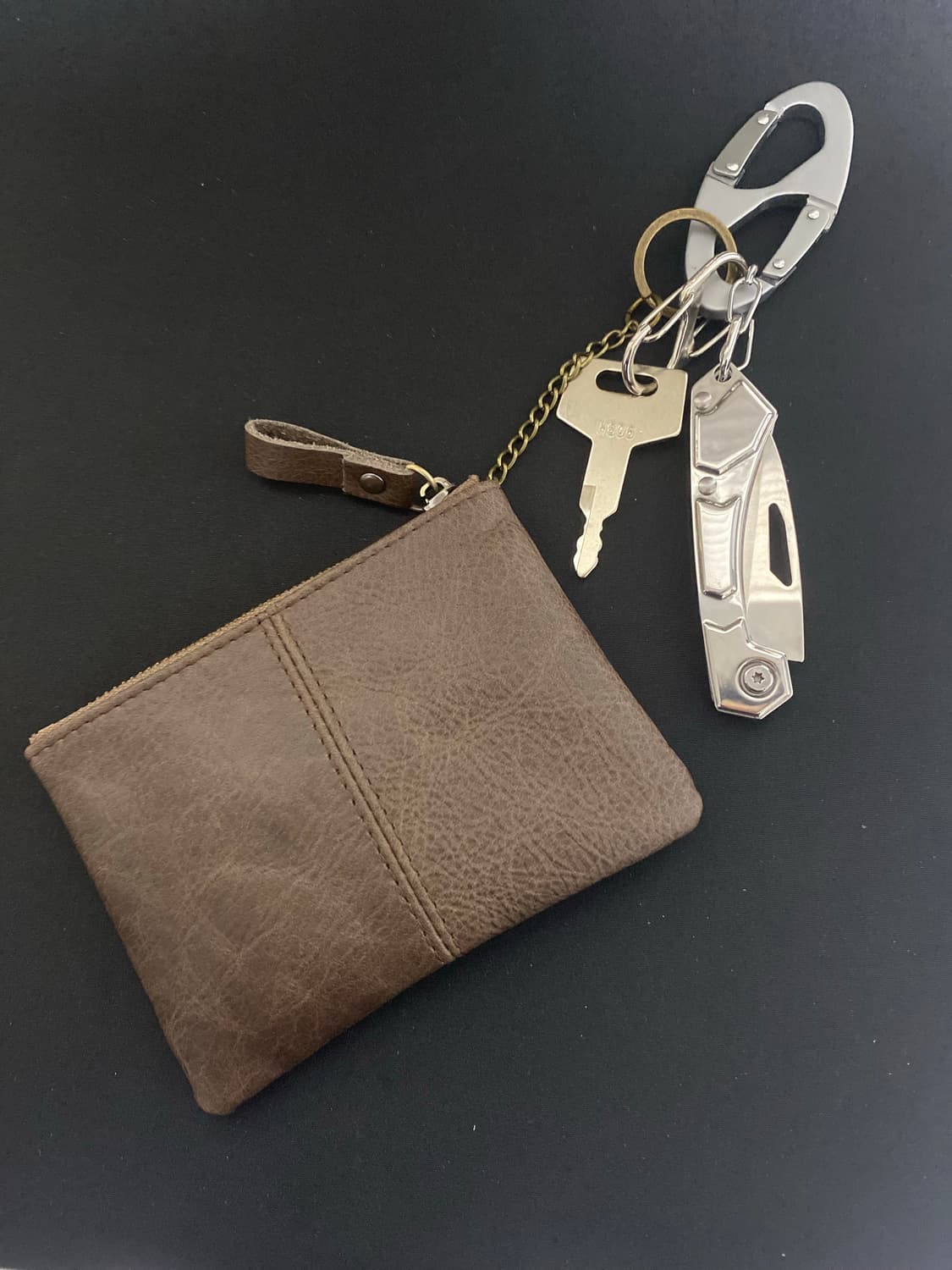 빈티지 가죽 지갑 키링 상품이미지1