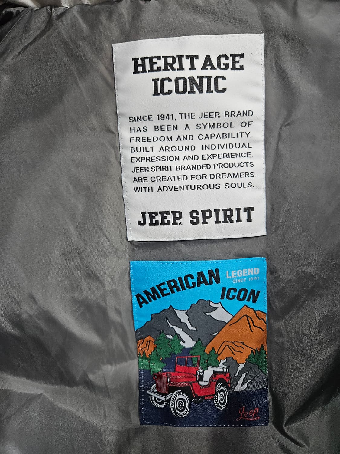 지프 아이보리컬러 남성 95~100 덕다운 패딩  상품이미지3