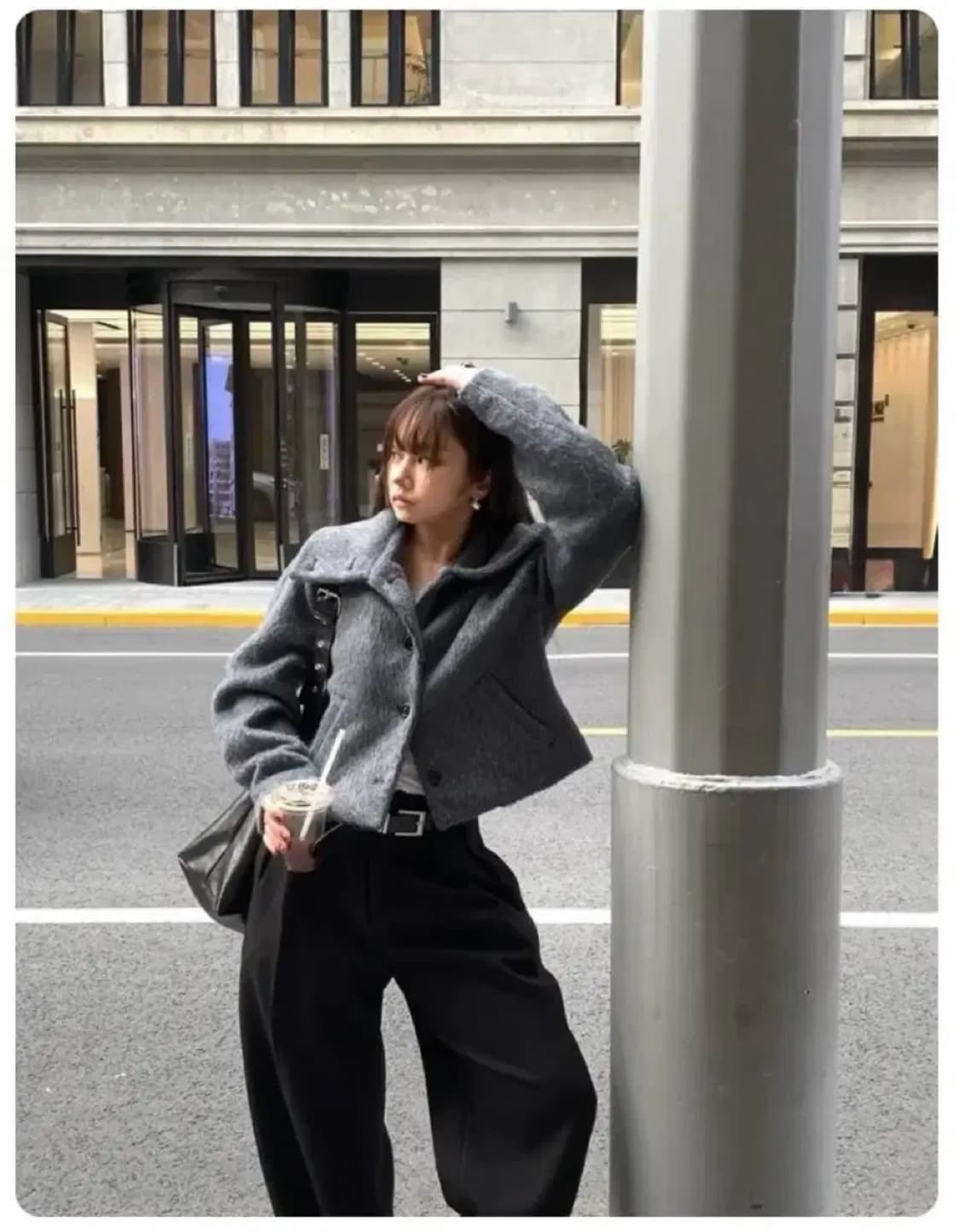 하이원스 2온스 모헤어 하이넥 투웨이 자켓 상품이미지3