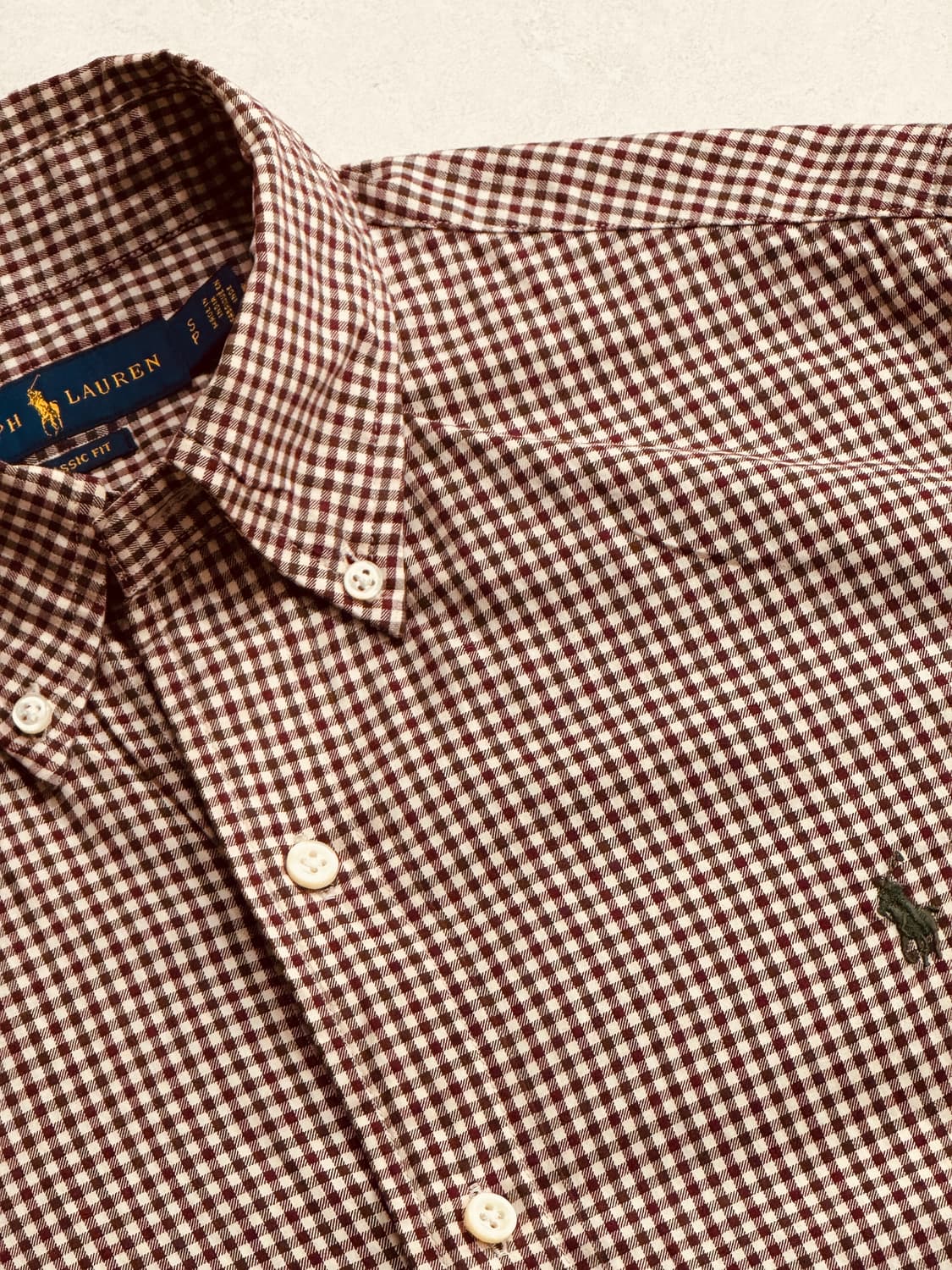 글로 랄프로렌 클래식핏a 사이즈 체크 셔츠 상품이미지5