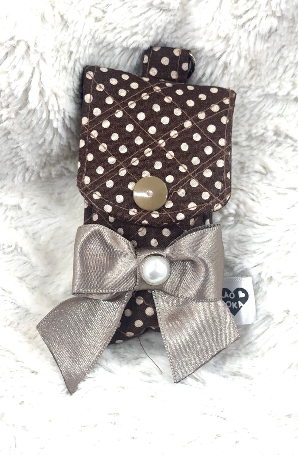 카오오카 자체제작 립밤 케이스 소품 도트 양산형 모리 라떼갸루 키링 상품이미지1