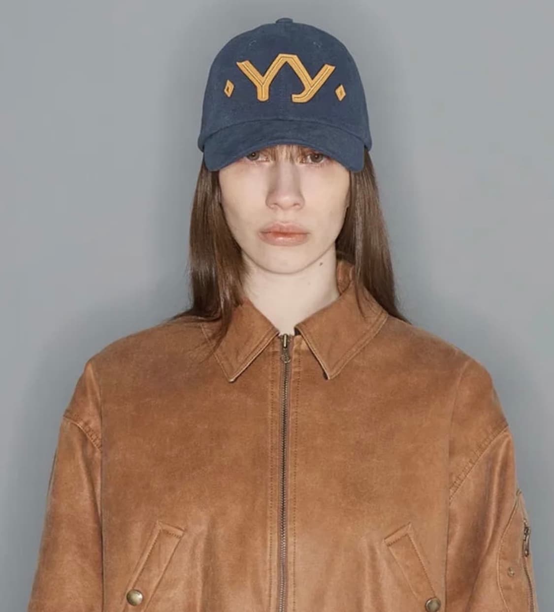 오픈와이와이 코튼 볼캡 모자 네이비 상품이미지4