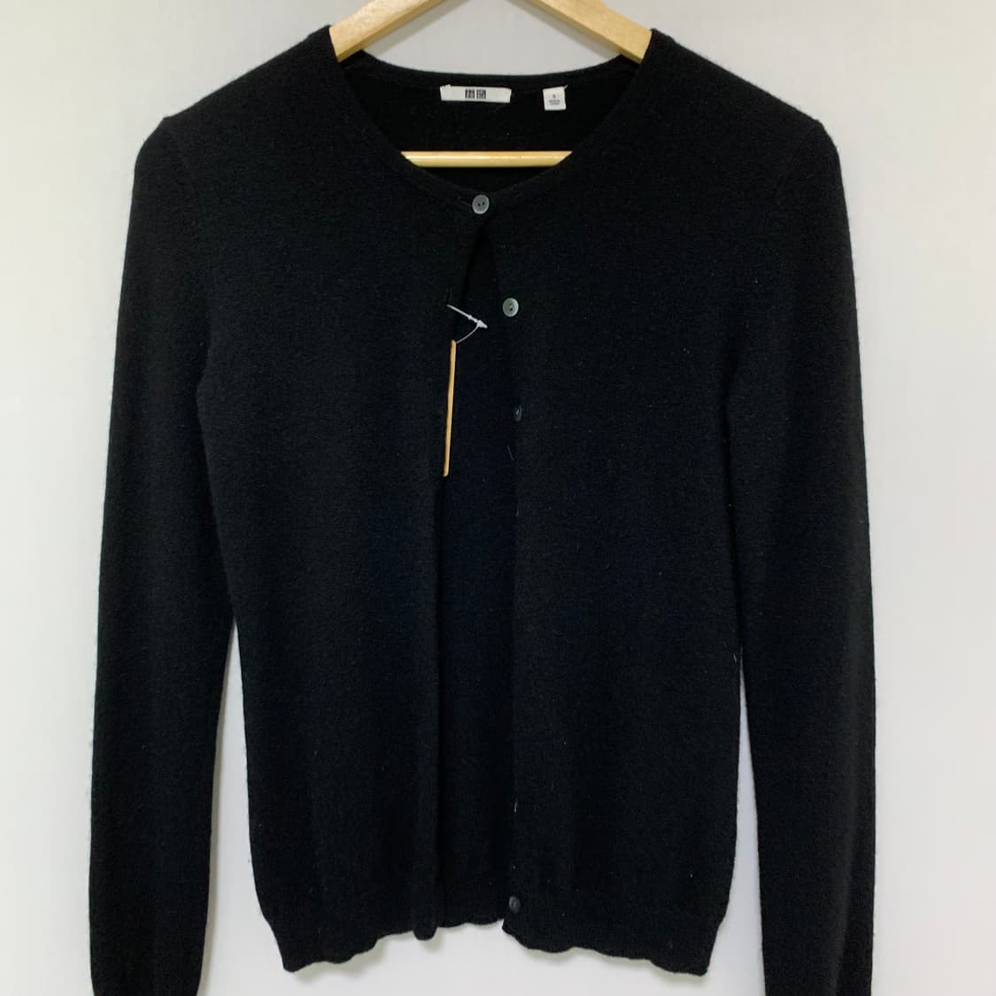 유니클로 블랙 가디건 S 여성 빈티지 캐시미어 100% 니트 상품이미지2