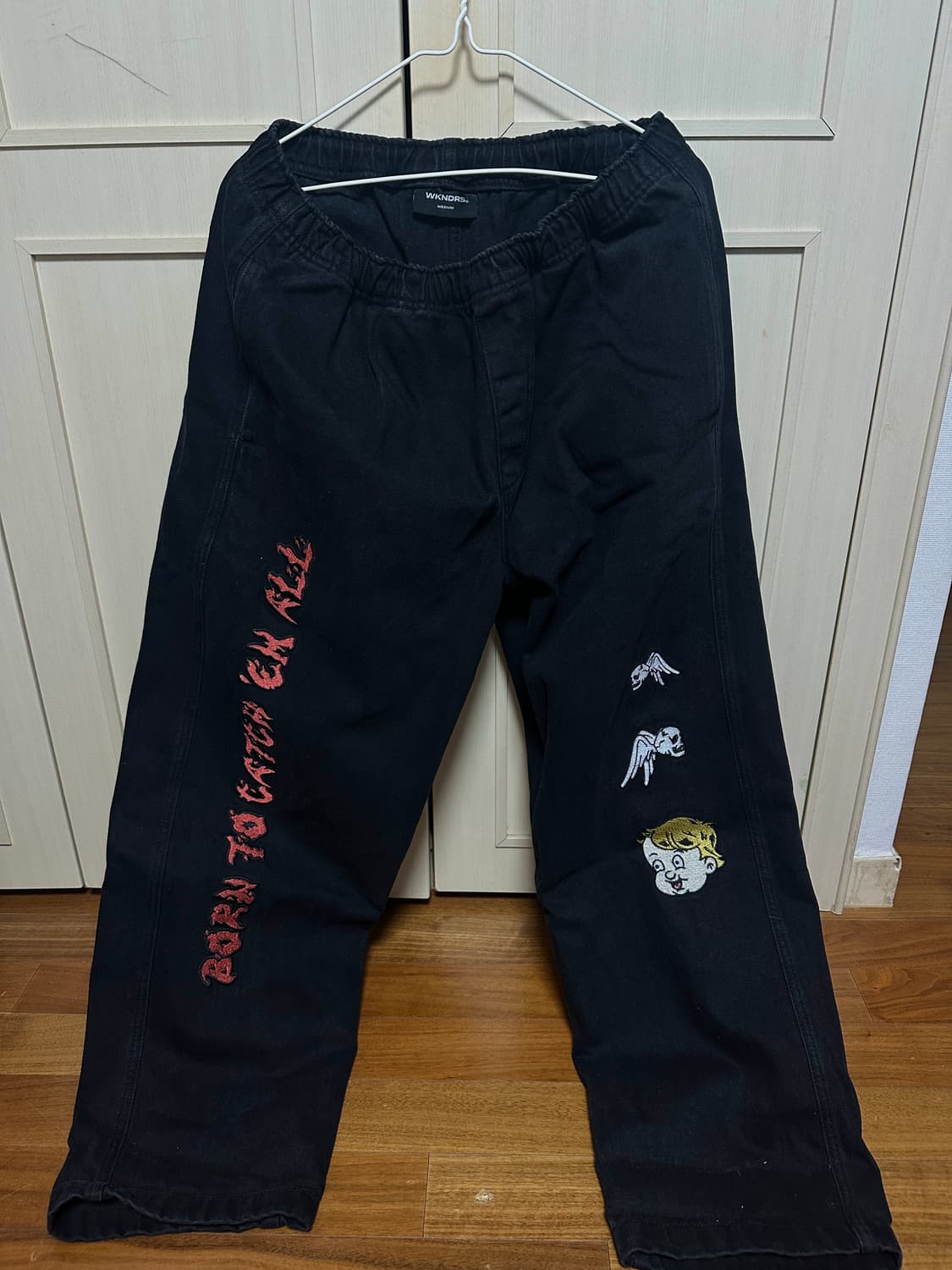 위캔더스 엔젤 데님팬츠 bk m 상품이미지2