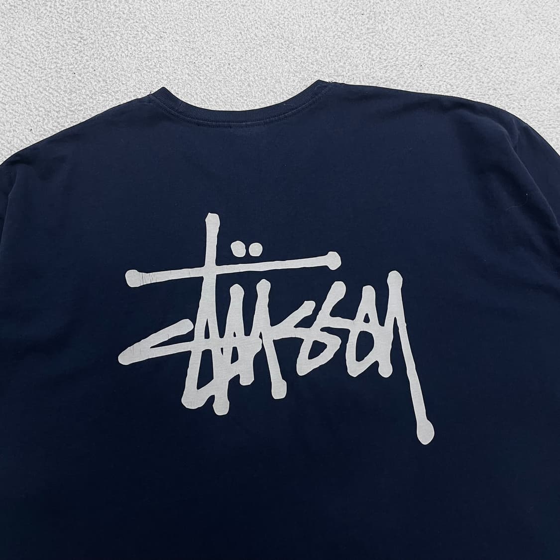 스투시 Stussy 베이직 로고 반팔티 네이비 상품이미지3