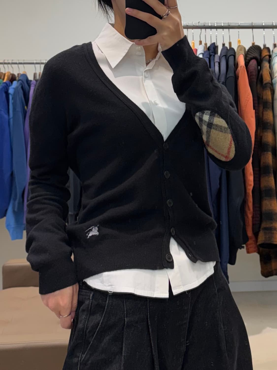 버버리 벰톤 체크 패치 가디건 상품이미지6