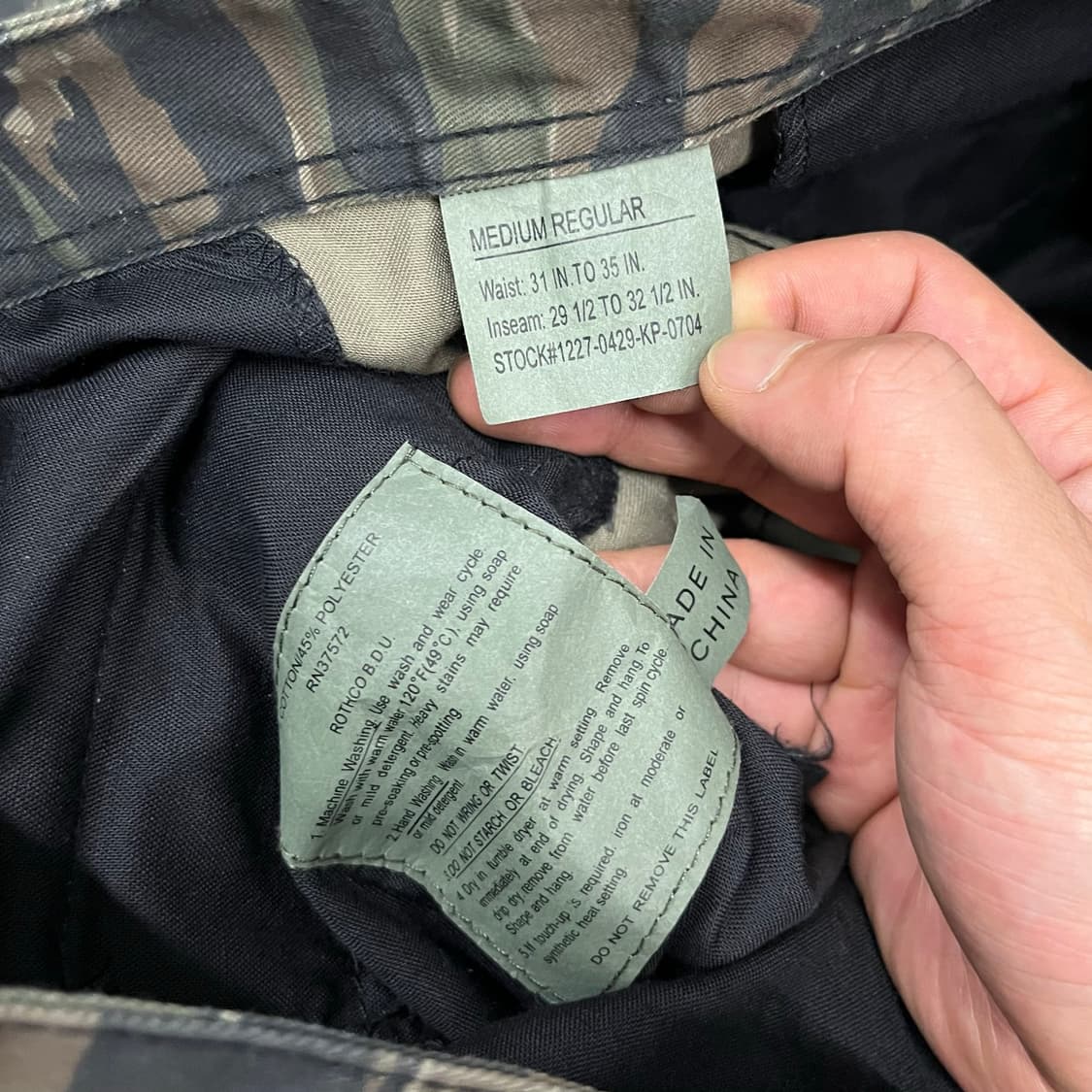 Rothco 타이거 카모 BDU 팬츠 (32“) 상품이미지7