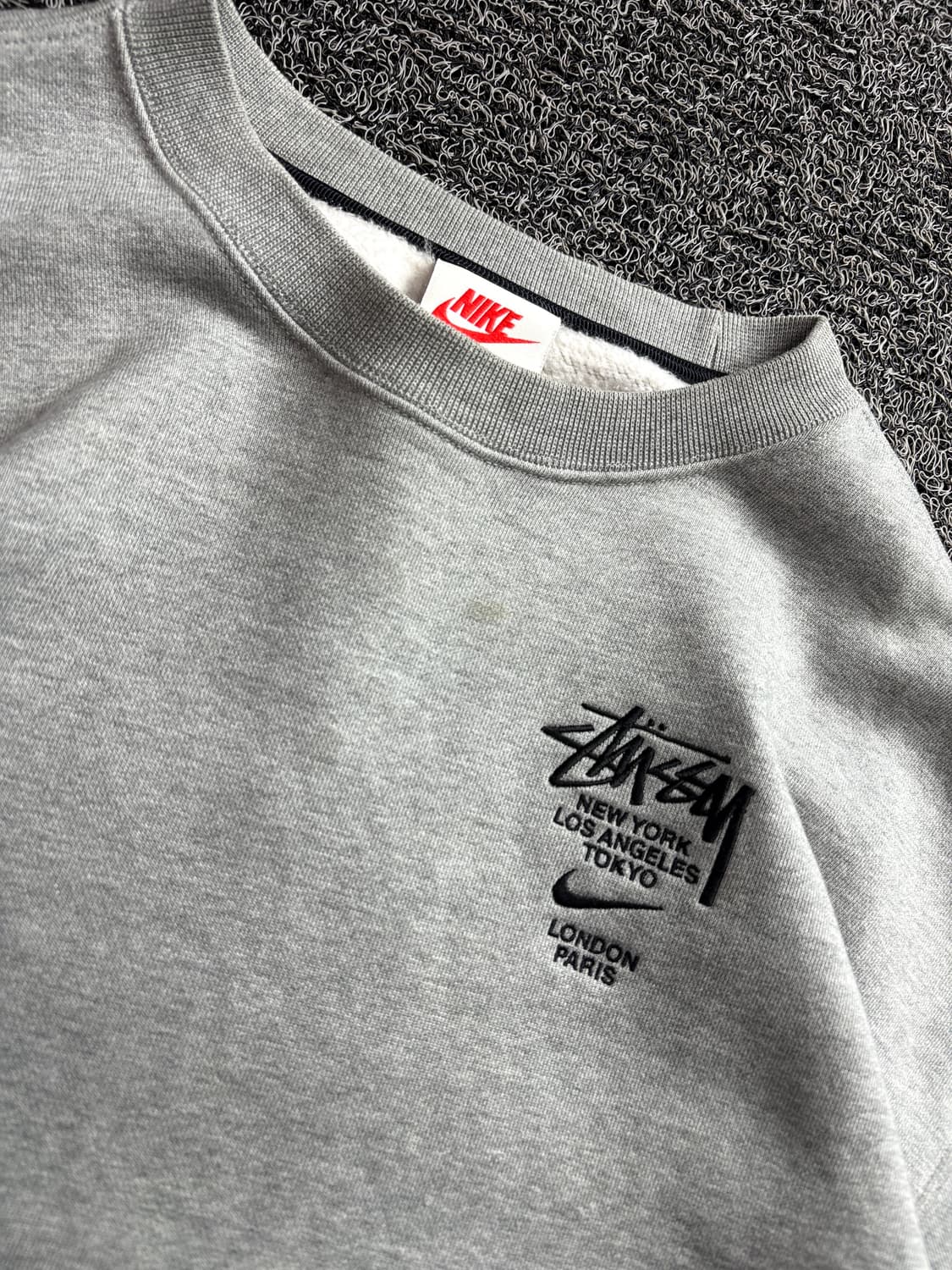 나이키x스투시 NRG ZR 크루넥 그레이 3398 상품이미지3