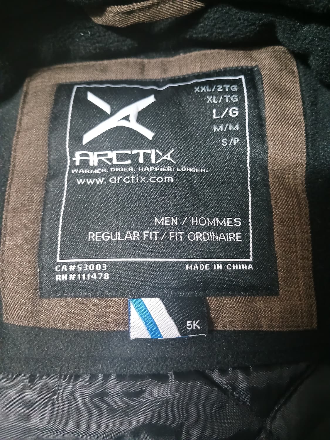 (새상품,XL,105)아크틱스ARCTIX 방한재킷 브라운 상품이미지7