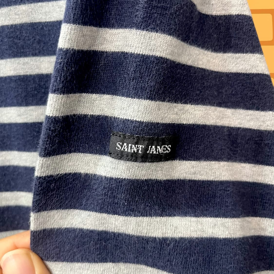세인트 제임스 그레이 스트라이프 보더 티 (L) 상품이미지3