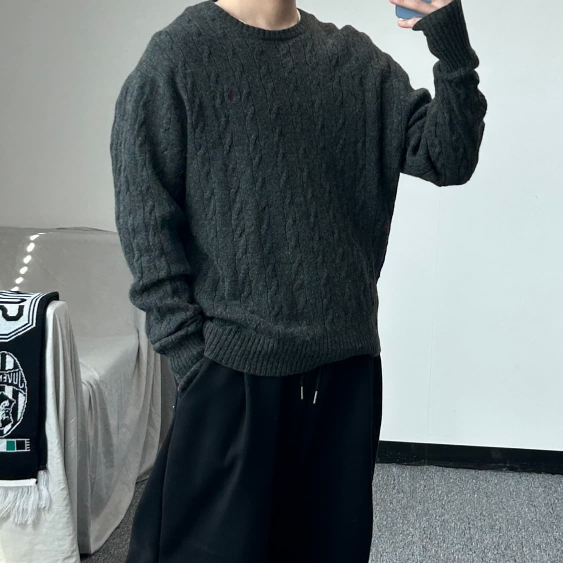 폴로 랄프로렌 차콜 케이블 니트 상품이미지9