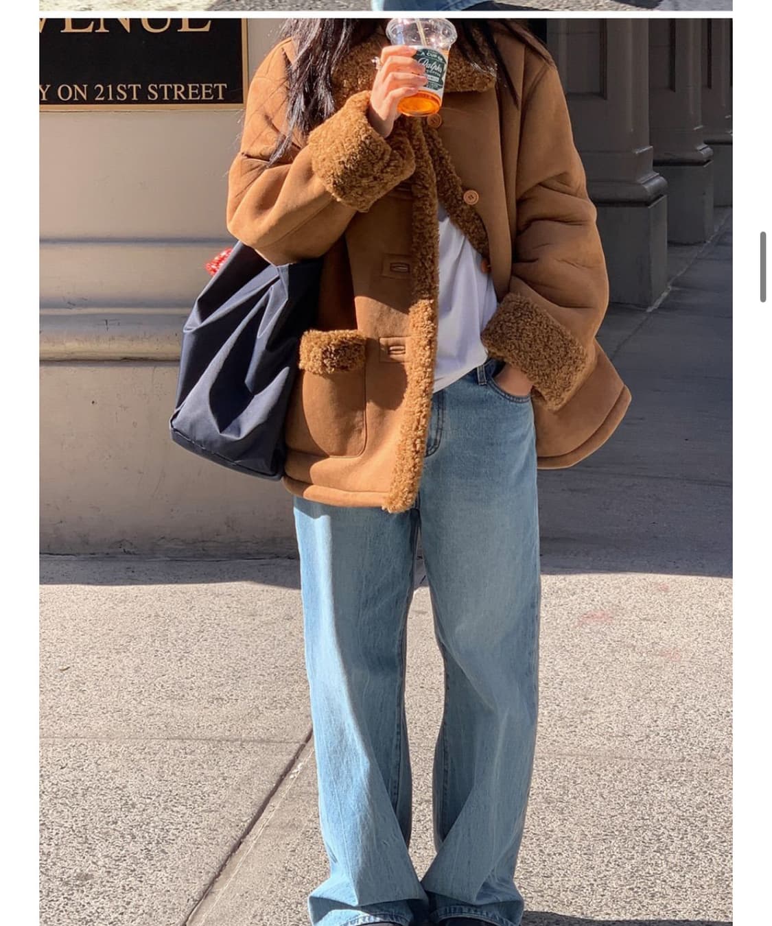 헤이그 베어 시어링 코트(피넛버터) 상품이미지2