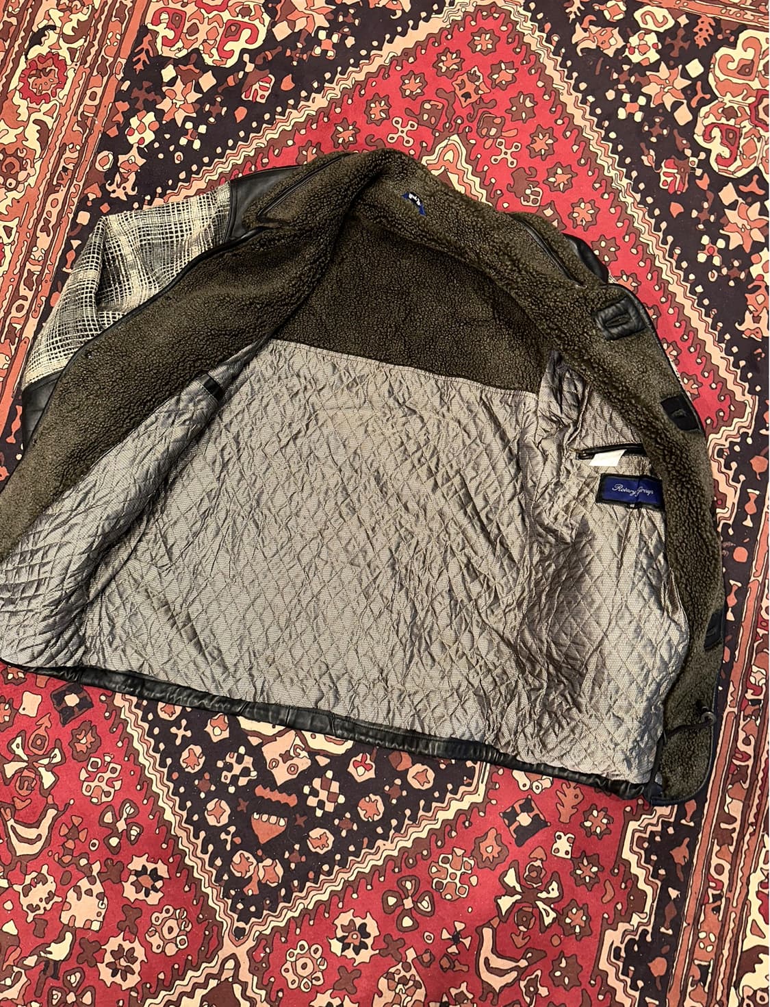 ( L-XL ) 가죽자켓 가죽코트 레더자켓 가죽하프코트 빈티지가죽 상품이미지3