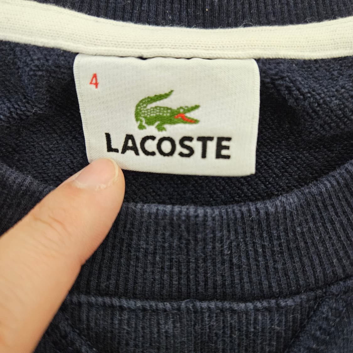 [4] 라코스테 빅로고 네이비 맨투맨 0115YH1 상품이미지3