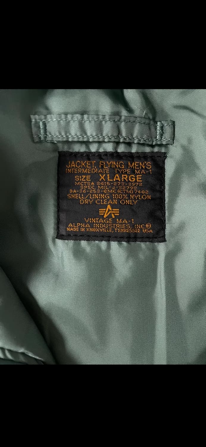 [XL] 알파 인더스트리 빈티지 L2B 플레이트 봄버 MA-1 자켓 상품이미지10