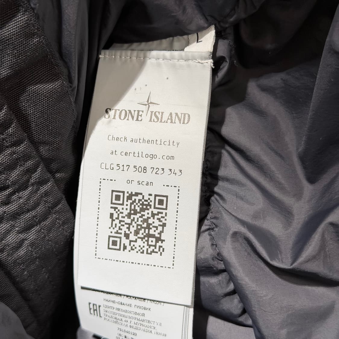 (A+/L) / 스톤아일랜드 크링클랩스 후드 다운 패딩 자켓 블랙 상품이미지7