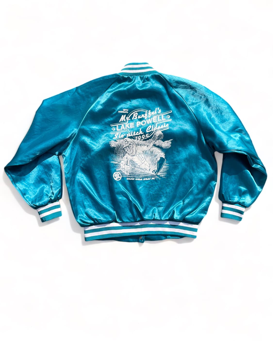 90‘s Bud King Of Beer 새틴 점퍼 상품이미지5